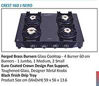 Stove Elica EL CT GT 4B 60 0460 Crest MI 1T J1M1S2 BB Nero-02