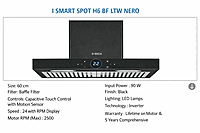 Kitchen Hood Elica 60 Ismart _BF_ NAC Touch MS 0000 … Black Nero Spot LTW H6