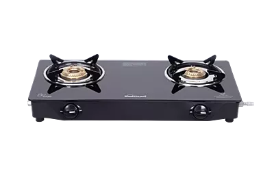 Sunflame 2B Naples TT BK 2‑Burner Toughened Glass Gas Stove